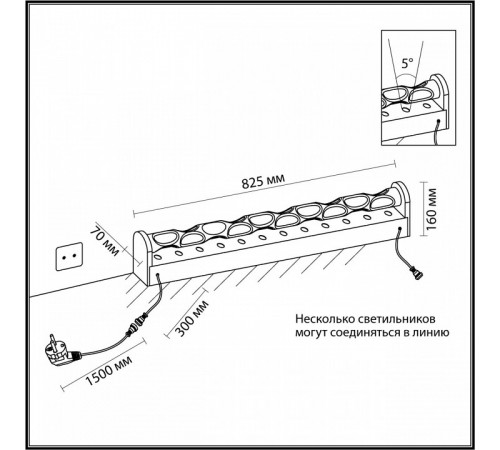 Торшер Odeon Light Hightech Waterfall 7027/16FL Торшер Odeon Light Hightech Waterfall 7027/16FL