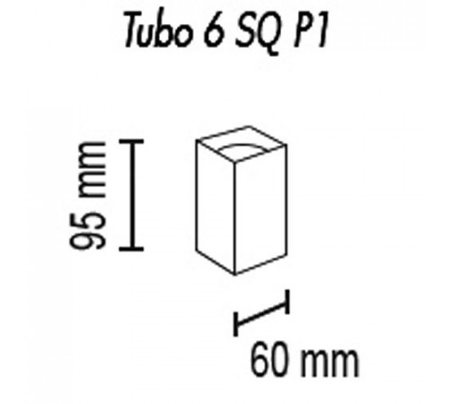 Накладной светильник TopDecor Tubo6 SQ P1 27 Накладной светильник TopDecor Tubo6 SQ P1 27