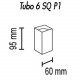 Накладной светильник TopDecor Tubo6 SQ P1 27