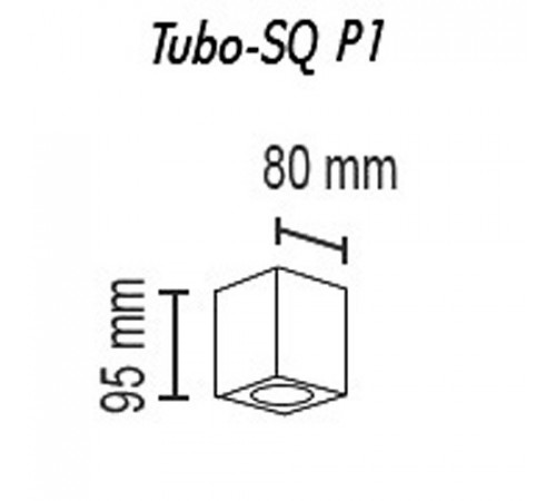 Накладной светильник TopDecor Tubo8 SQ P1 09 Накладной светильник TopDecor Tubo8 SQ P1 09