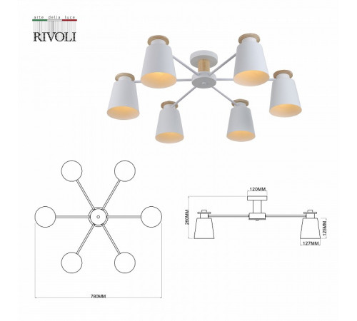 Потолочная люстра Rivoli Adna 9112-306 Б0053436