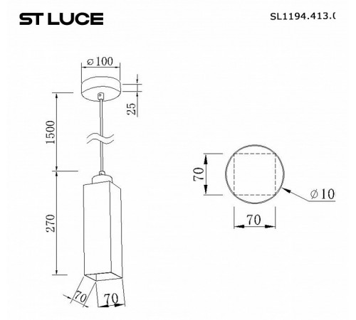 Подвесной светильник ST Luce Earthy SL1194.413.01 Подвесной светильник ST Luce Earthy SL1194.413.01