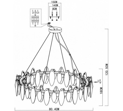 Подвесная люстра ST Luce Ancona SL1227.103.12