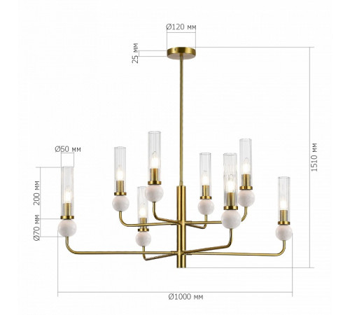 Люстра на штанге ST Luce Medea SL1244.303.08