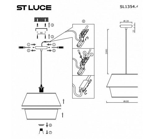 Подвесной светильник ST Luce Jackie SL1354.413.01 Подвесной светильник ST Luce Jackie SL1354.413.01