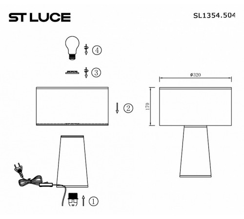 Настольная лампа ST Luce Jackie SL1354.504.01