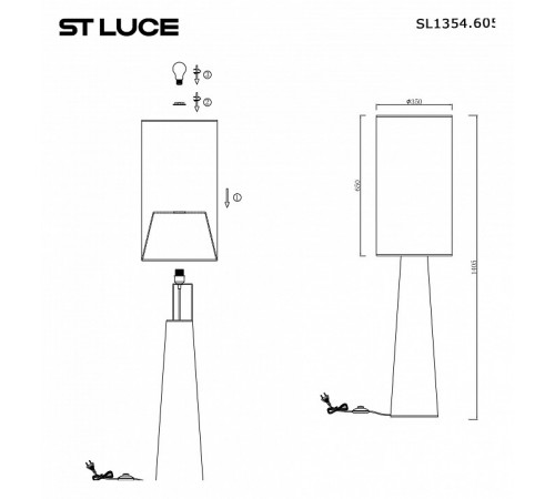 Торшер ST Luce Jackie SL1354.605.01 Торшер ST Luce Jackie SL1354.605.01