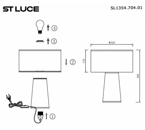 Настольная лампа ST Luce Jackie SL1354.704.01