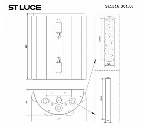 Настенный светильник ST Luce DeLight Collection SL1516.301.02 Настенный светильник ST Luce DeLight Collection SL1516.301.02