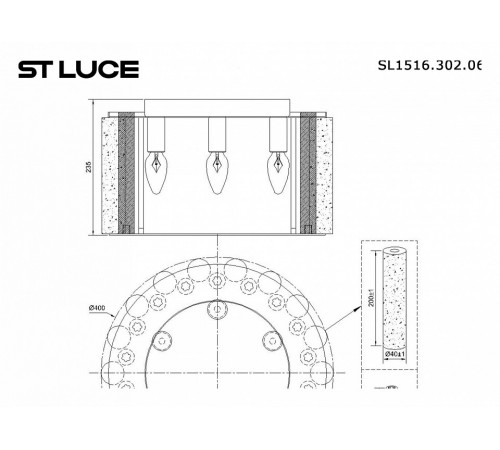Потолочная люстра ST Luce DeLight Collection SL1516.302.06 Потолочная люстра ST Luce DeLight Collection SL1516.302.06