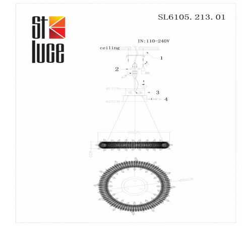 Подвесная люстра ST Luce Lucchero SL6105.213.01