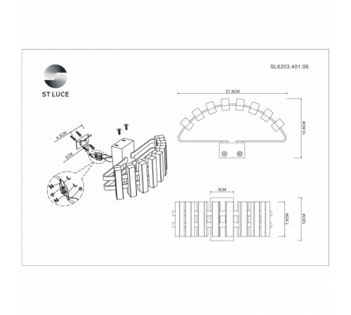 Настенный светильник ST Luce Estense SL6203.401.06