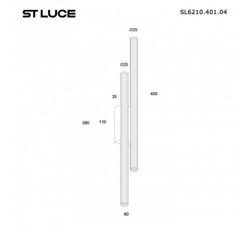 Настенный светильник ST Luce Lilt SL6210.401.04