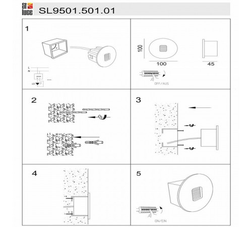 Уличный настенный светильник ST Luce Visano SL9501.501.01