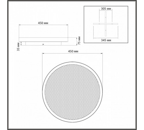Потолочный светильник Sonex Shimmers 7736/60L Потолочный светильник Sonex Shimmers 7736/60L