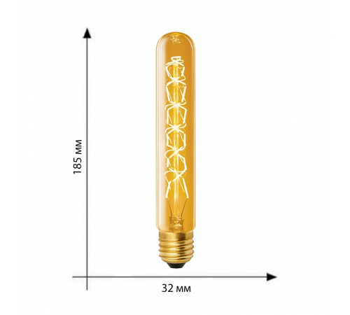 Лампа накаливания (UL-00000485) Uniel E27 60W золотистая IL-V-L32A-60/GOLDEN/E27 CW01