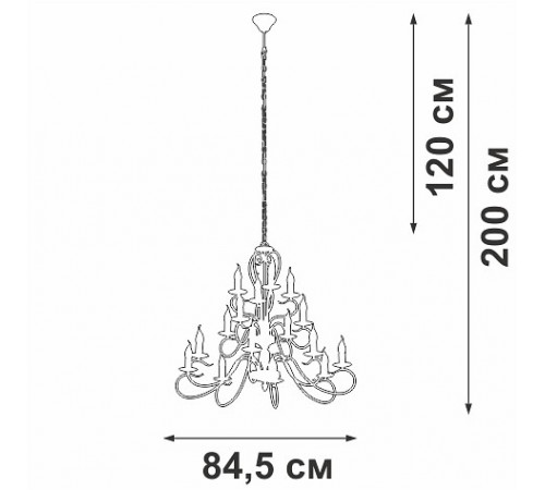 Подвесная люстра Vitaluce V1859-1/16 Подвесная люстра Vitaluce V1859-1/16