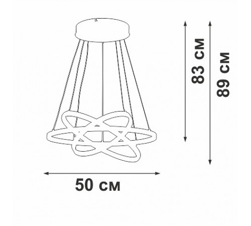 Подвесная люстра Vitaluce V2515DT-0/3S Подвесная люстра Vitaluce V2515DT-0/3S