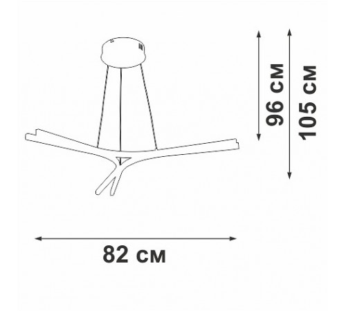 Подвесная люстра Vitaluce V2708-0/3S Подвесная люстра Vitaluce V2708-0/3S