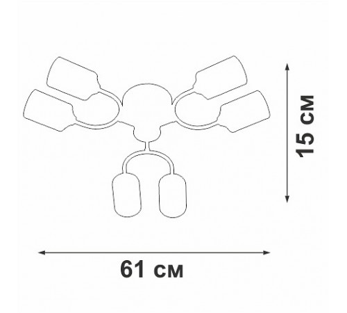 Потолочная люстра Vitaluce V2823-1/6PL Потолочная люстра Vitaluce V2823-1/6PL