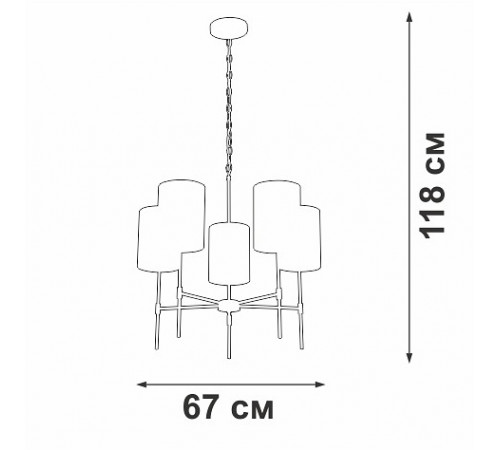 Подвесная люстра Vitaluce V2863-1/5 Подвесная люстра Vitaluce V2863-1/5