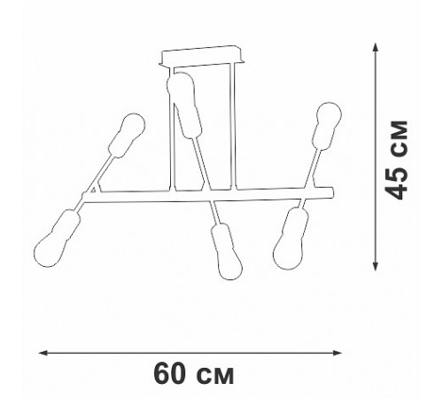 Подвесная люстра Vitaluce V3010-1/6PL Подвесная люстра Vitaluce V3010-1/6PL