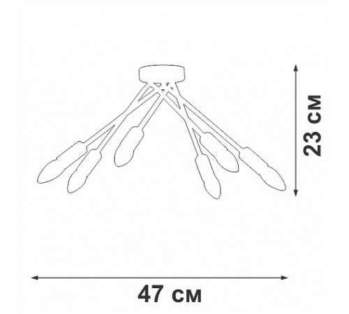 Потолочная люстра Vitaluce V3021-1/6PL Потолочная люстра Vitaluce V3021-1/6PL