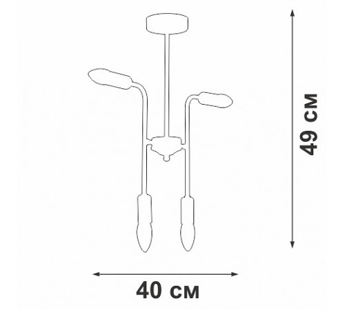 Люстра на штанге Vitaluce V3022-1/4PL Люстра на штанге Vitaluce V3022-1/4PL