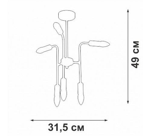 Люстра на штанге Vitaluce V3022-1/6PL Люстра на штанге Vitaluce V3022-1/6PL
