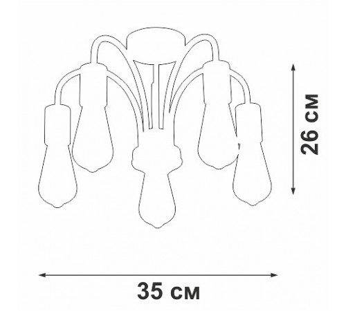 Потолочная люстра Vitaluce V3024-1/5PL