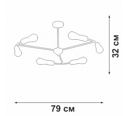 Люстра на штанге Vitaluce V3025-1/6PL Люстра на штанге Vitaluce V3025-1/6PL