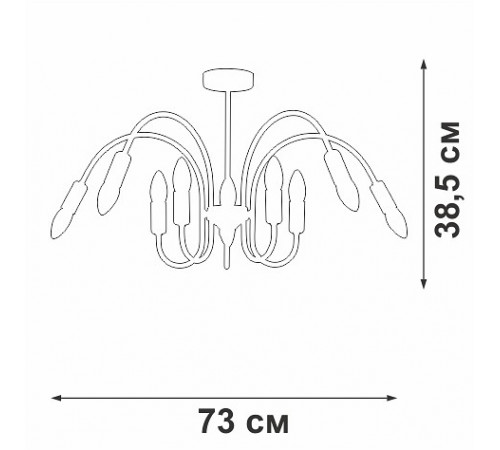 Люстра на штанге Vitaluce V3026-1/10PL Люстра на штанге Vitaluce V3026-1/10PL
