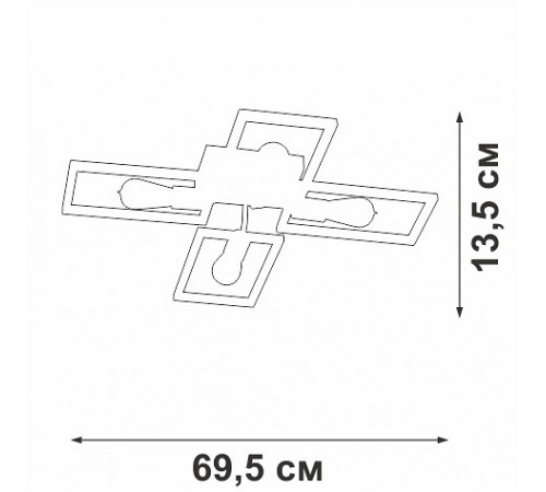 Потолочная люстра Vitaluce V3031-7/4PL Потолочная люстра Vitaluce V3031-7/4PL