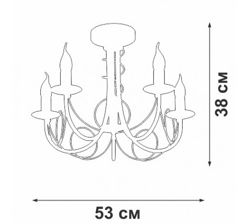 Потолочная люстра Vitaluce V3035-0/5PL Потолочная люстра Vitaluce V3035-0/5PL