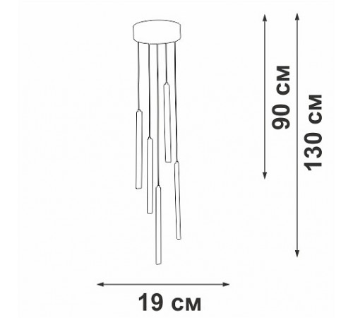 Подвесной светильник Vitaluce V3045-0/5S Подвесной светильник Vitaluce V3045-0/5S