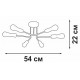 Потолочная люстра Vitaluce V3071-8/6PL