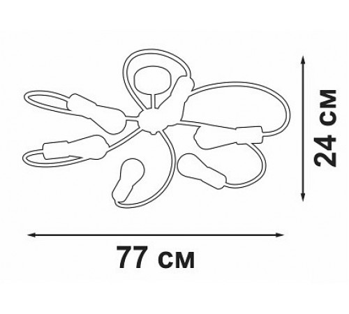 Потолочная люстра Vitaluce V3076-1/6PL