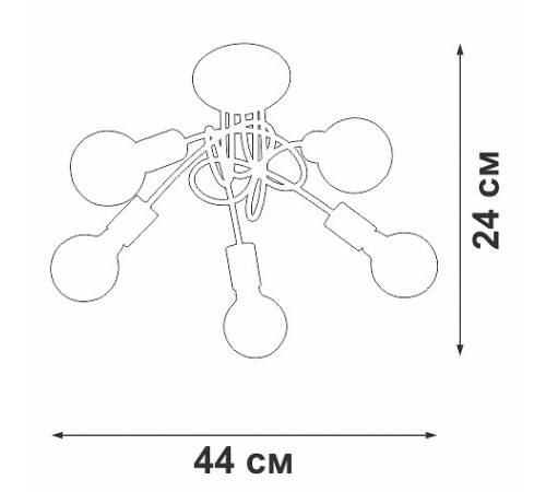 Потолочная люстра Vitaluce V3727-0/5PL Потолочная люстра Vitaluce V3727-0/5PL