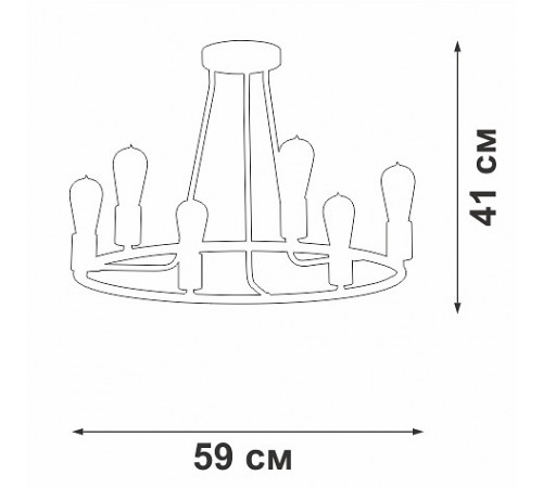Потолочная люстра Vitaluce V3771-1/6PL Потолочная люстра Vitaluce V3771-1/6PL
