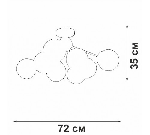 Потолочная люстра Vitaluce V3772-8/8PL Потолочная люстра Vitaluce V3772-8/8PL