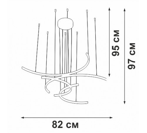Подвесной светодиодный светильник Vitaluce V3777-0/4S