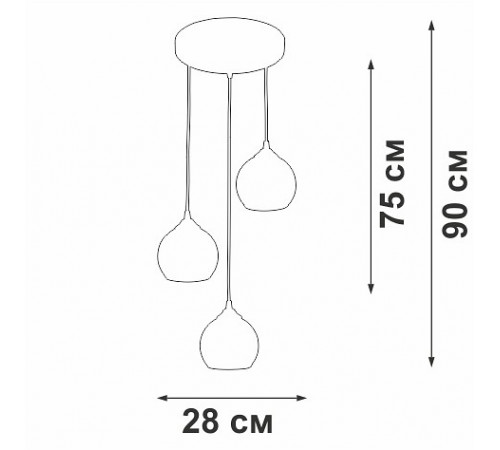 Подвесной светильник Vitaluce V3785-0/3S Подвесной светильник Vitaluce V3785-0/3S