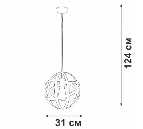 Подвесной светильник Vitaluce V3798-1/1S