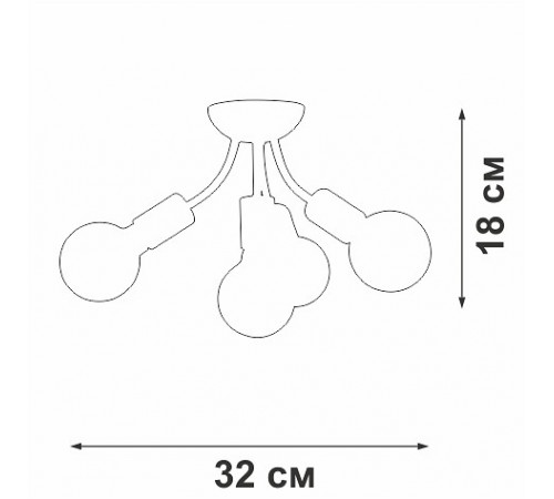 Потолочная люстра Vitaluce V3927-1/4PL Потолочная люстра Vitaluce V3927-1/4PL