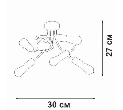 Потолочная люстра Vitaluce V3928-1/6PL Потолочная люстра Vitaluce V3928-1/6PL