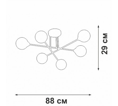 Потолочная люстра Vitaluce V3931-1/6PL