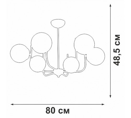 Люстра на штанге Vitaluce V39570-8/6PL Люстра на штанге Vitaluce V39570-8/6PL