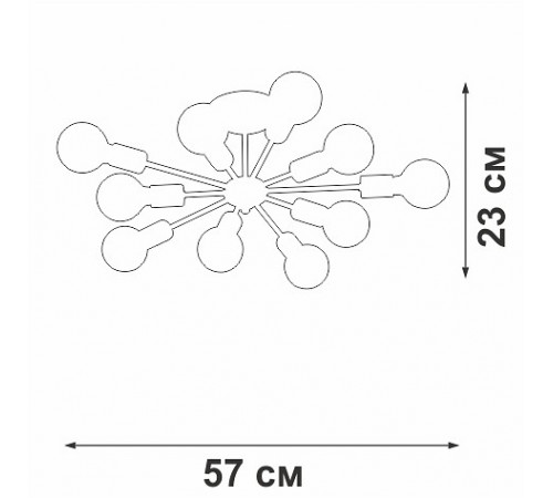 Люстра на штанге Vitaluce V4261-0/10PL Люстра на штанге Vitaluce V4261-0/10PL