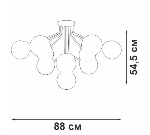 Потолочная люстра Vitaluce V42870-8/10PL Потолочная люстра Vitaluce V42870-8/10PL