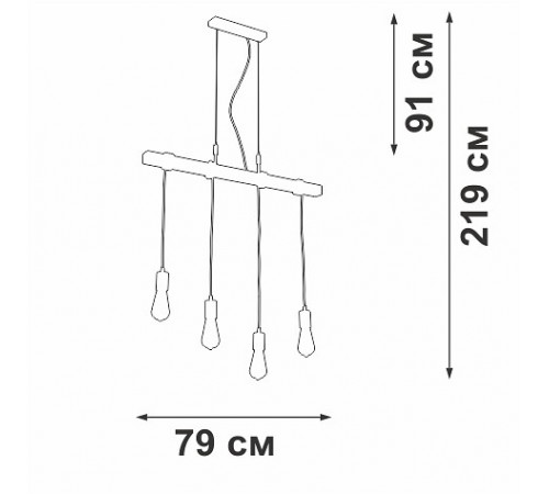 Подвесная люстра Vitaluce V47160-1/4S Подвесная люстра Vitaluce V47160-1/4S